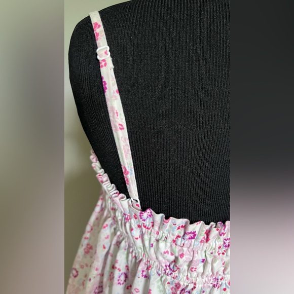 WAYF Nella midi shift dress size S floral spaghetti straps cottagecore pockets - Picture 10 of 12